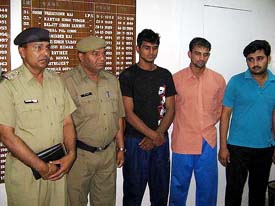 The persons who were arrested in connection with the murder of national judo champion Satyender in Hisar