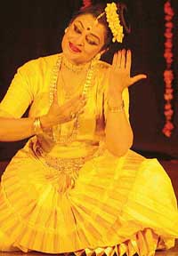 Dr Deepti Omchery Bhalla performs classical dance at Pracheen Kala Kendra, Sector 35, Chandigarh, on Tuesday. 