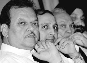 Union Minister of State for Food Processing Subodh Kant Sahai, ASSOCHAM President Anil K. Agarwal and Punjab Finance Minister Surinder Singla at a seminar on food processing in Chandigarh