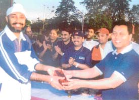 Participants at the Run-for-Fun organised by the Centurion Bank of Punjab in Ludhiana on Friday. 