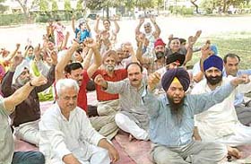Residents of Sector 19-D sit on dharna in Chandigarh