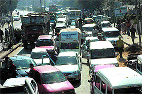 Caught in a traffic jam due to poor policing
