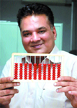 Ajay Palta with his Abacus