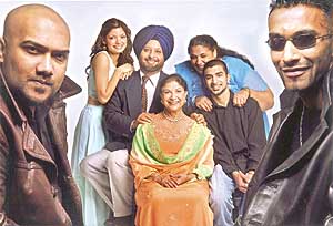 Raminder Thind with the cast of Here and Now