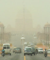 The Capital witnessed a hazy day on Friday along with drizzling in some areas.