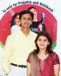 Prajakta and Hrishikesh who were in Ludhiana to visit homes to seek votes for themselves in a TV programme.