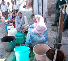 As water crisis deepens in Kasauli, residents wait for long hours for getting potable water.