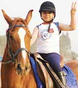 Adhiraj Toor after winning the Childrens Ball and Bucket Race