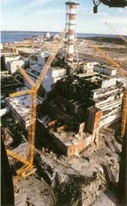 Chernobyl nuclear power station, the site of the disaster