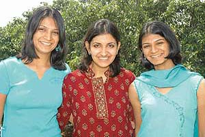 WINSOME TRIO: Nidhi Bansal, Aarushi Nehra and, Nidhi Gupta revel in their success