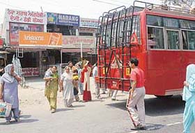 A liquor shop at Lalru bus stand on the Ambala-Chandigarh highway which allegedly violates directions of the Punjab and Haryana High Court
