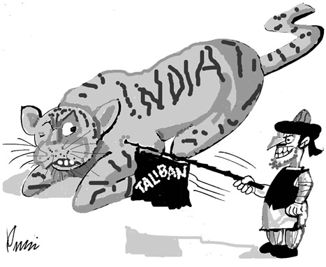 Editorial cartoon by Rajinder Puri