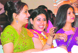 Students of the Apeejay Institute of Management enjoying a farewell party organised at a hotel in Jalandhar
