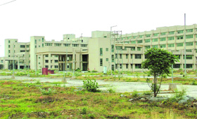 A view of the building of Shaheed Beant Singh Memorial Medical College and Hospital in Jalandhar
