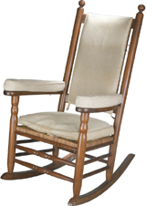 This handout image provided by Heritage Auctions shows a rocking chair that former US President John F. Kennedy kept in his White House apartment.