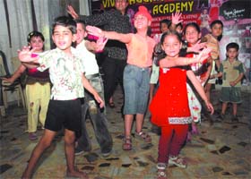 Children busy learning the finer nuances of dance during a hobby class in Jalandhar