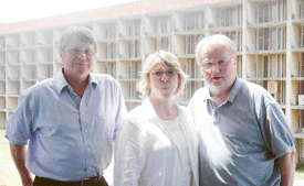 Mr Brant Houston, Executive Director, Investigative Reporters and Editing, Inc (USA), Ms Nora Paul, Director, Institute for New Media Studies, University of Minnesota (USA), and Mr John, H. Ullmann, Executive Director, World Press Institute (USA), at the concluding session of the media workshop at Panjab University, Chandigarh, on Thursday. 