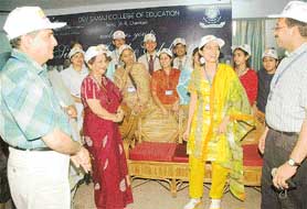 Delegates from The Learning School, Kasur, Paksitan, at Dev Samaj College for