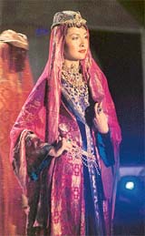A model displays a creation by Anna Singh at a Fashion Awards function in Mumbai late on Saturday night