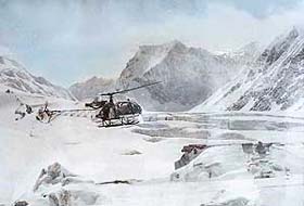 File picture of a Cheetah over the Siachen Glacier