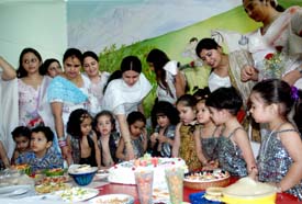 Students of Love Dale celebrate Mothers Day in Ludhiana on Sunday