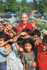 Lobsang Jamyang with street 