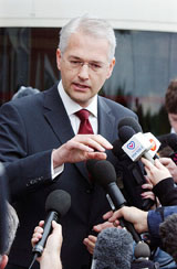 Vauxhall Motors Chairman Jonathan Browning speaks at a press conference