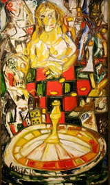 A painting entitled The Chance by Indian artist Francis Newton Souza