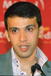 Moroccan middle-distance runner Hicham El Guerrouj, who won the 1,500m and 5,000m gold medals at the 2004 Athens Olympics, breaks down while announcing his retirement in Casablanca on Monday.