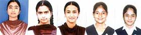 (From left) Jasmeen Marwaha, Shivali Manchanda, Balbir Kaur, Damini Chopra, Harpreet Kaur