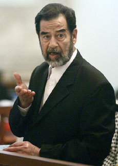Former Iraqi President Saddam Hussein