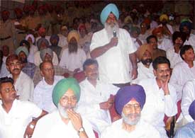 Mohali residents at a special meeting organised by the police to launch the Community Policing Scheme in Mohali