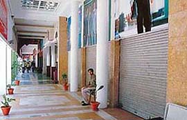 Empty corridors and closed shops bear testimony to the success of the bandh against reservation in Chandigarh