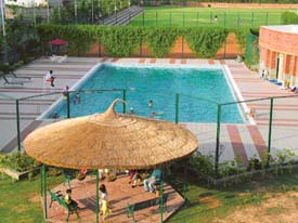 Water delights at the Strawberry Fields World School pool in Sector 26.