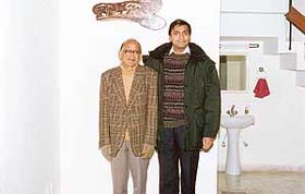 Vineet Gupta with his father Prof Sunder Lal Gupta in a recent photograph