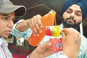 COOL COLOUR: A delight for the parched throat. 