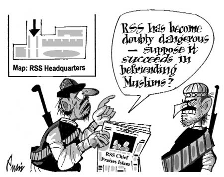 Editorial cartoon by Rajinder Puri