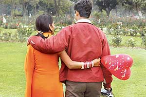 The newly weds in the city are happy living away from their old parent.
