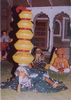 The Bhavai dancers can balance seven to nine brass pots on their heads 