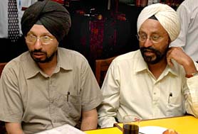 Mr Charanjit Singh, President, Rotary Club of Chandigarh, holds a press conference at Hot Millions-2 to announce the annual fund raising event to be organised by the club on Thursday.