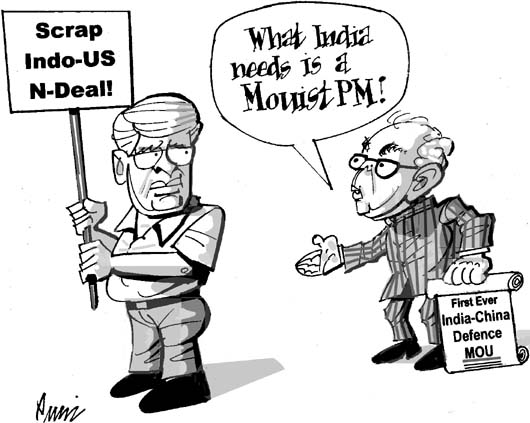 Editorial cartoon by Rajinder Puri