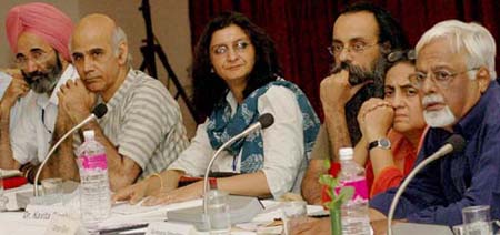 Top conservation experts from India attend the concluding session of Indo-US conference organised by the Anandpur Sahib Foundation and Smithsonian Institution US in Chandigarh on Wednesday.
