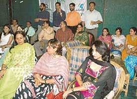 Personnel serving on board Gear Bulk ships from Chandigarh, Mohali, and Panchkula and their families during a get-together organised at the Chandigarh Golf Club