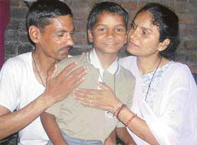 Atul with his parents. 