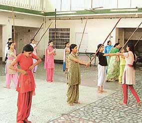 Participants at a self-defence camp held in Abohar.