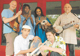 The French music group   for a performance in Chandigarh on Monday.