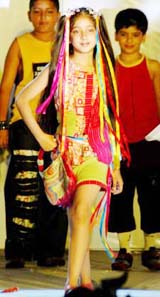 A fashion show in progress on the last day of a summer camp in Ludhiana on Sunday