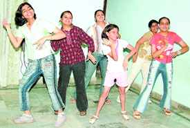 The rhythm of music takes over as girls enjoy dancing at Vivek Agarwals Institute in Jalandhar.