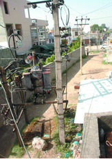 An electricity transformer lying in the middle of the road in Niranjan Nagar in Kapurthala is an open invitation to accidents.
