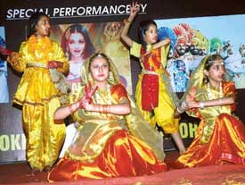 Children perform at the concluding function of a workshop at the Chandigarh Press Club on Wednesday. 